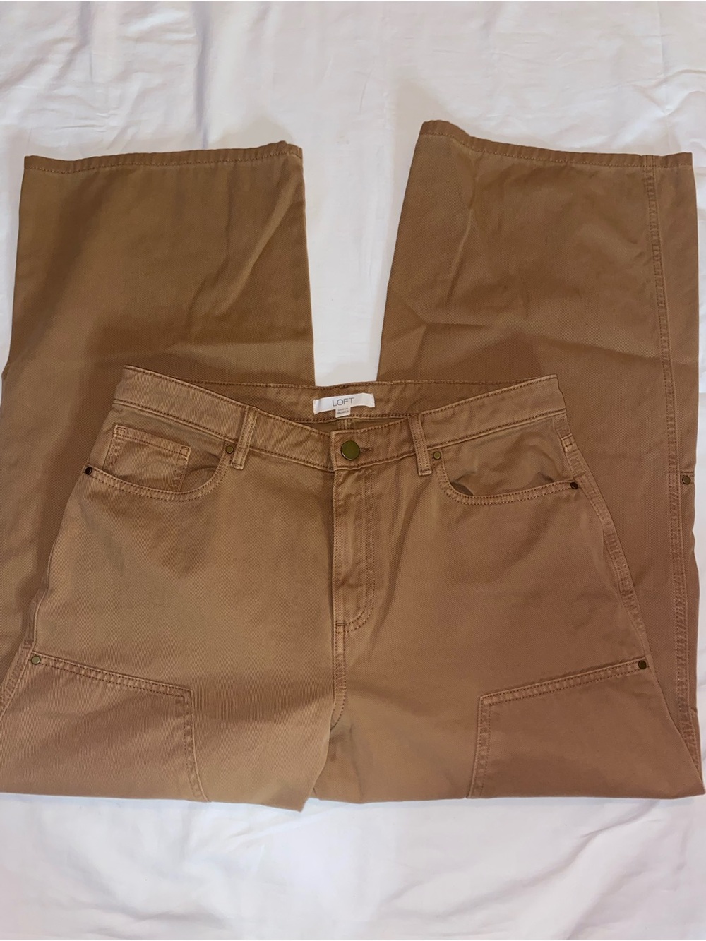 LOFT Carpenter-Style Jeans in Camel Brown